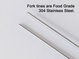 Adventure Bike Pegs Premium Travel Cooking Fork Food Grade 304 Stainless Steel Tines