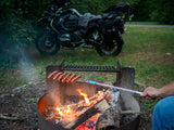 Adventure Bike Pegs Premium Travel Cooking Fork with Brats