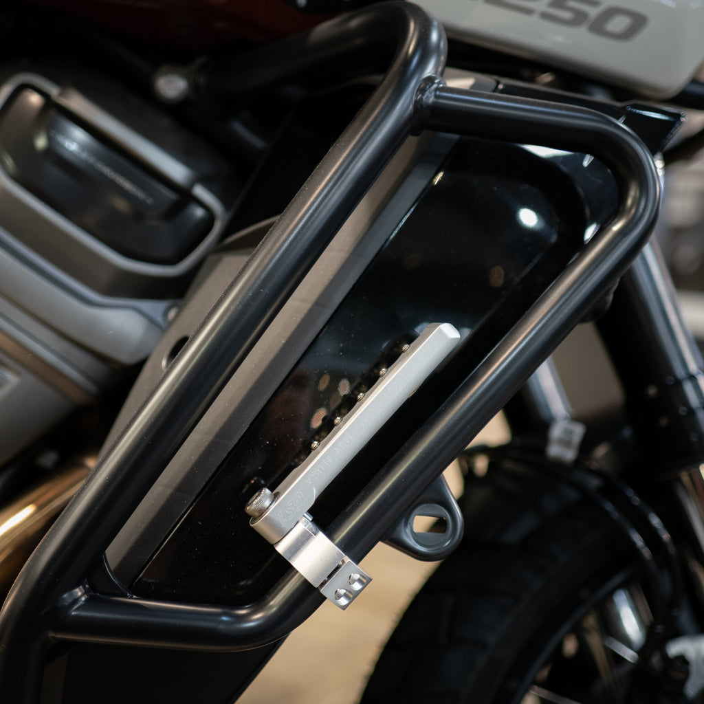 Repose-pieds Highway Crash Bar En Aluminium Pour Harley Pan America 1250 Et BMW R1200GS - Noir